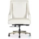 Solenne White Leather Swivel Tilt Executive Chair