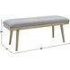 Vida Gray 49" Upholstered Dining Bench