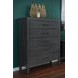 Preston Urbane Gray 5 Drawer Chest