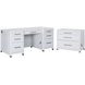 Norah Simply White 68" Executive Home Office Set with USB Charging