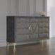 Symmetry Charcoal 10 Drawer Dresser
