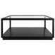 Glaze Onyx Square Glass Top Cocktail Table