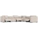 Bliss Cream 6 Piece Modular Power Reclining Sectional with Pillows