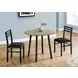 1003 Dark Taupe And Black 3 Piece Dining Set