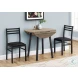 1003 Dark Taupe And Black 3 Piece Dining Set