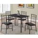 Black Metal 5 Piece Dining Room Set
