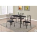 Black Metal 5 Piece Dining Room Set