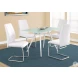 White And Chrome 39" H Dining Chair Set of 2