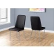 Black And Chrome 37" H Dining Chair Set of 2