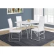 White Faux Leather and Chrome Dining Chair Set of 2
