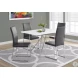 Gray Faux Leather and Chrome Dining Chair Set of 2