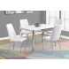 White And Chrome 37" H Dining Chair Set of 2