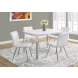White Chrome Metal 32" Dining Chair Set of 2