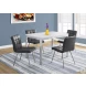 Gray Chrome Metal 32" Dining Chair Set of 2