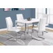 White And Chrome 39" H Dining Chair Set of 2