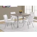 White Chrome Metal 32" Dining Chair Set of 2