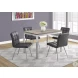 Gray Chrome Metal 32" Dining Chair Set of 2