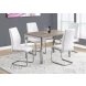 White And Chrome 39" H Dining Chair Set of 2
