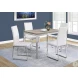 White Faux Leather and Chrome Dining Chair Set of 2