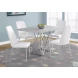 White And Chrome 37" H Dining Chair Set of 2