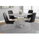 Black And Chrome 37" H Dining Chair Set of 2
