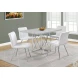White Chrome Metal 32" Dining Chair Set of 2