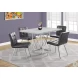 Gray Chrome Metal 32" Dining Chair Set of 2