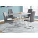 Gray And Chrome 39" H Dining Chair Set of 2