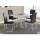 Black Faux Leather and Chrome Dining Chair Set of 2