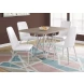 White And Chrome 37" H Dining Chair Set of 2