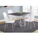 White And Chrome 37" H Dining Chair Set of 2