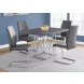 Gray And Chrome 39" H Dining Chair Set of 2