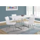 White Chrome Metal 32" Dining Chair Set of 2