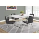 Gray Chrome Metal 32" Dining Chair Set of 2