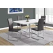 Gray Faux Leather and Chrome Dining Chair Set of 2