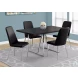 Black And Chrome 37" H Dining Chair Set of 2