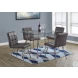 Gray Chrome Metal 32" Dining Chair Set of 2