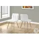 White Chrome Metal 32" Dining Chair Set of 2