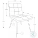 Gray Chrome Metal 32" Dining Chair Set of 2