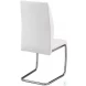 White And Chrome 39" H Dining Chair Set of 2