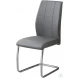 Gray And Chrome 39" H Dining Chair Set of 2