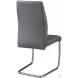 Gray And Chrome 39" H Dining Chair Set of 2