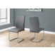Gray And Chrome 39" H Dining Chair Set of 2