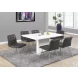 Gray Chrome Metal 32" Dining Chair Set of 2