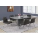 Gray Chrome Metal 32" Dining Chair Set of 2