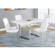 White And Chrome 37" H Dining Chair Set of 2