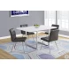 Gray Chrome Metal 32" Dining Chair Set of 2