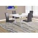 Gray Faux Leather and Chrome Dining Chair Set of 2