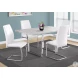 White And Chrome 39" H Dining Chair Set of 2