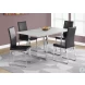 Black Faux Leather and Chrome Dining Chair Set of 2